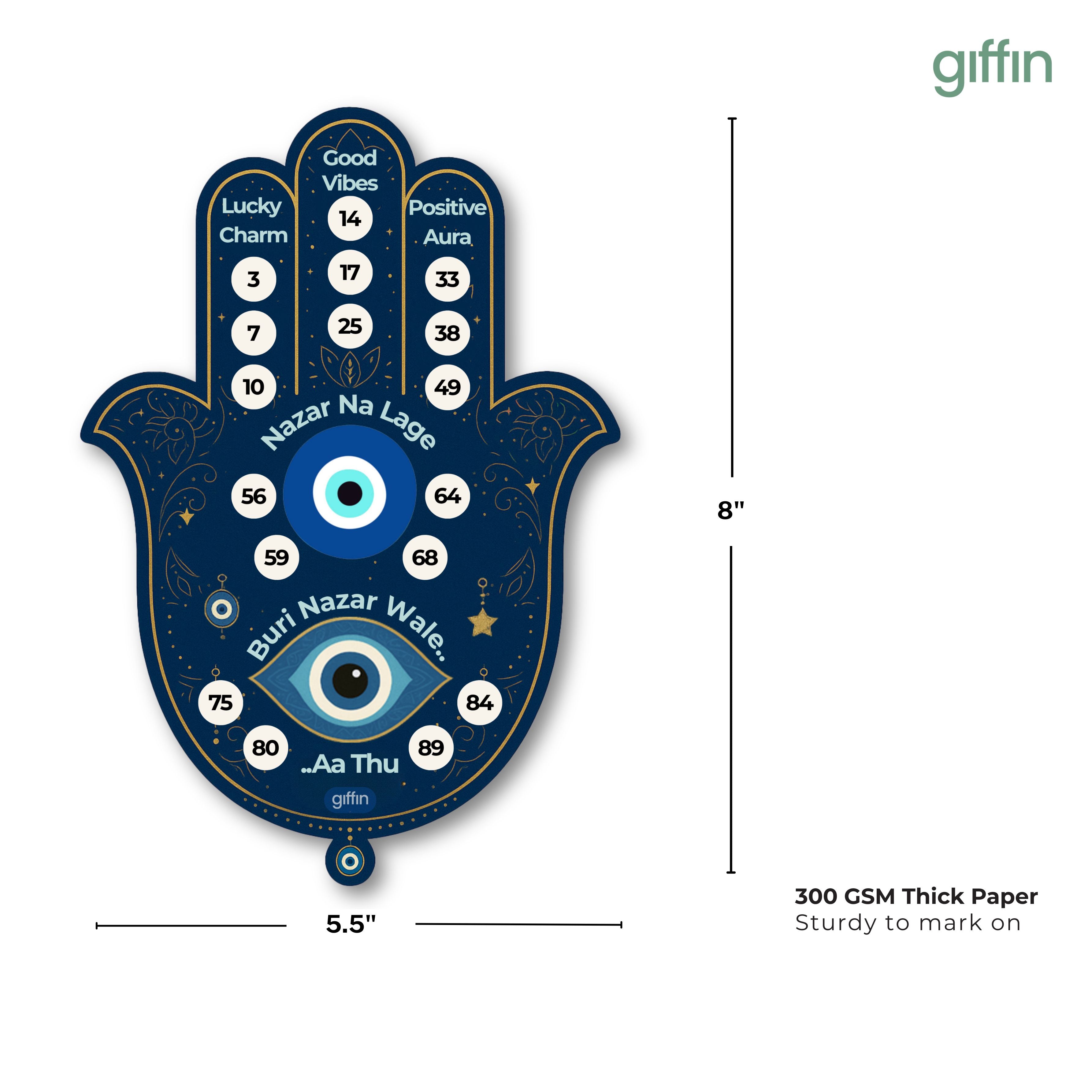 Evil Eye (Hamsa Hand) Tambola