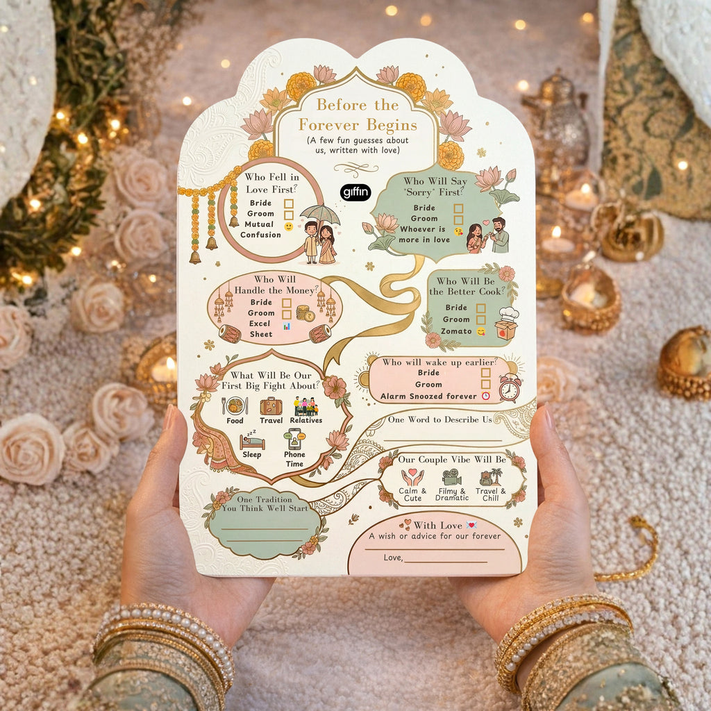 Wedding Game Card – Couple Prediction Game & Keepsake