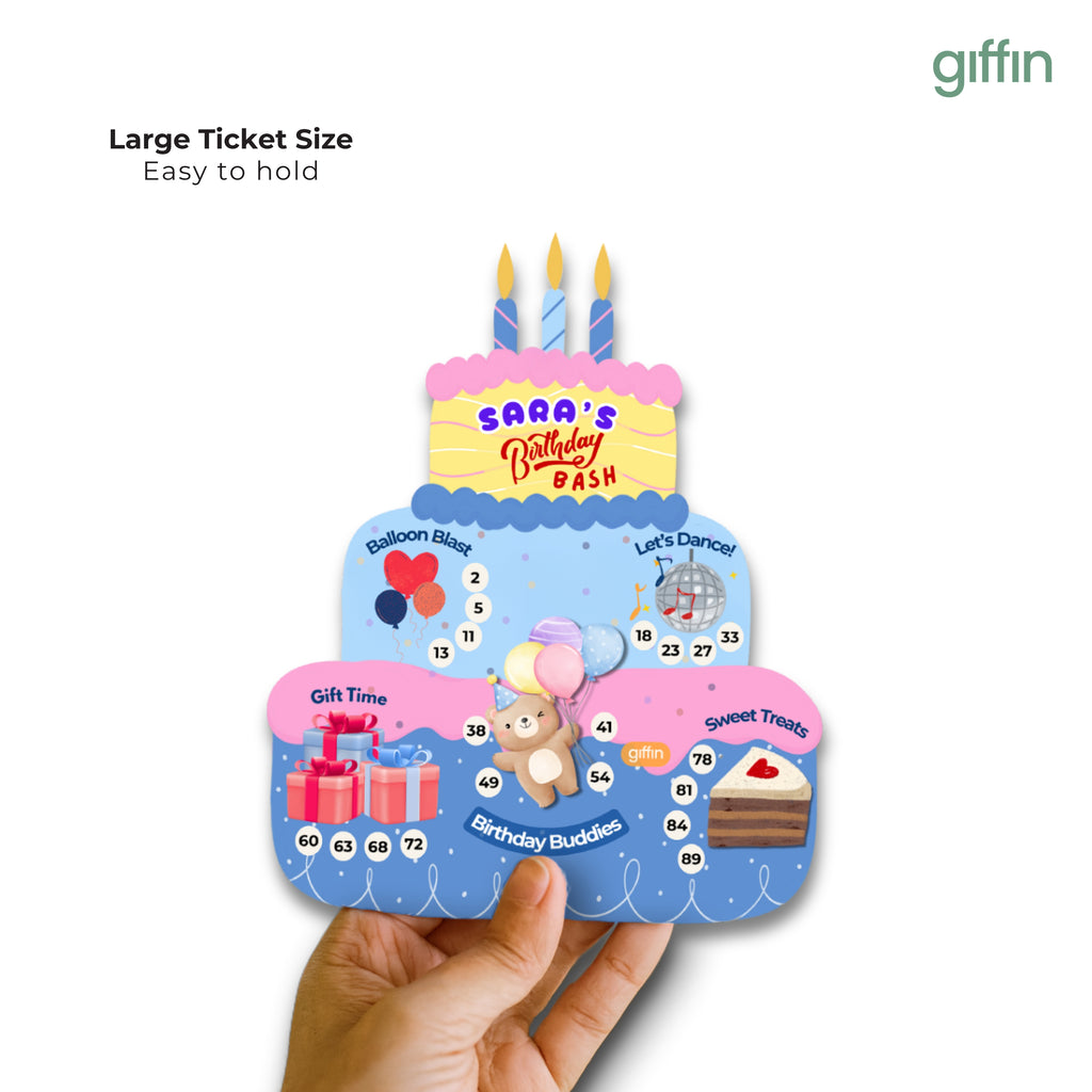 Birthday Bash Tambola Tickets (Customised)