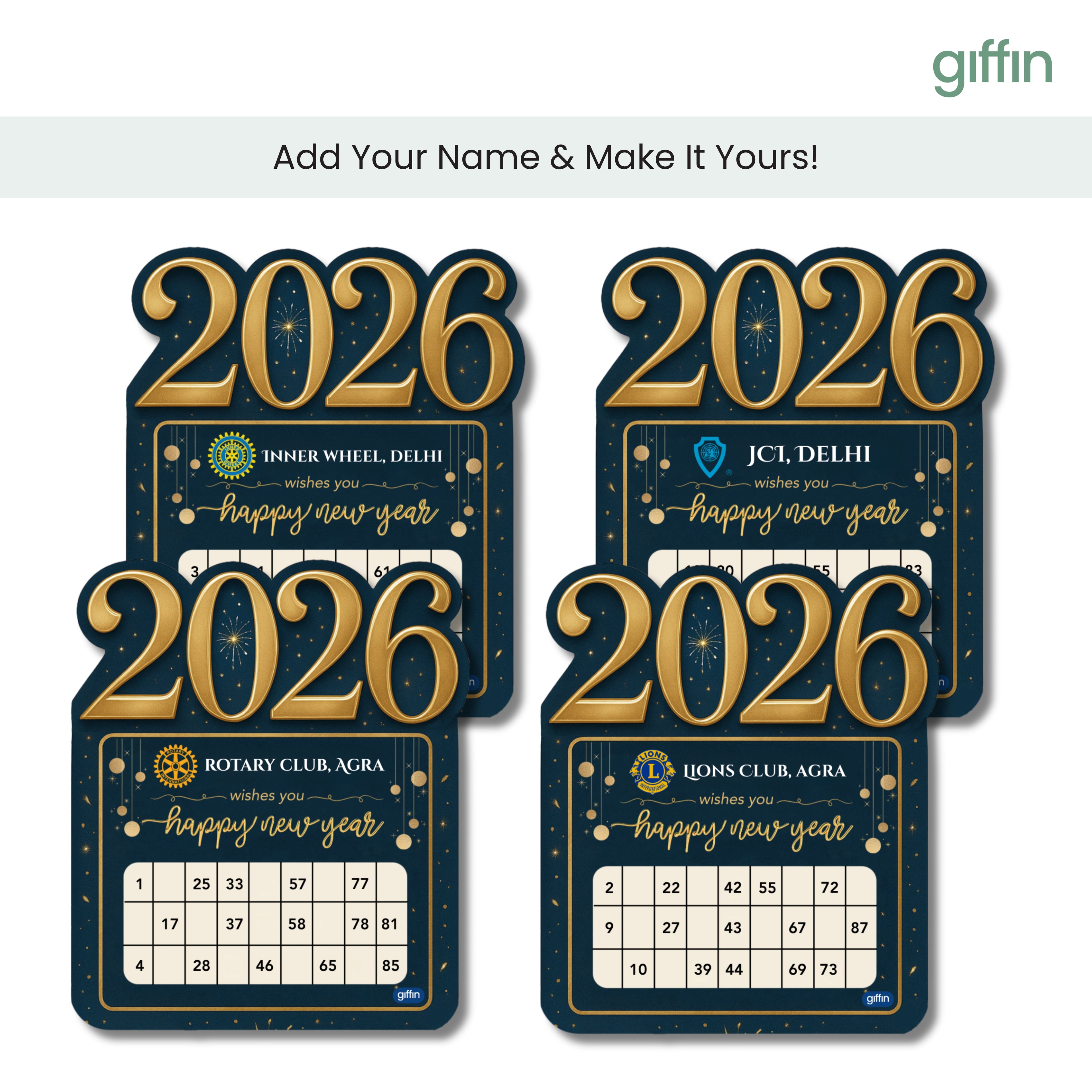 New Year 2026 Tambola Tickets (Customised)