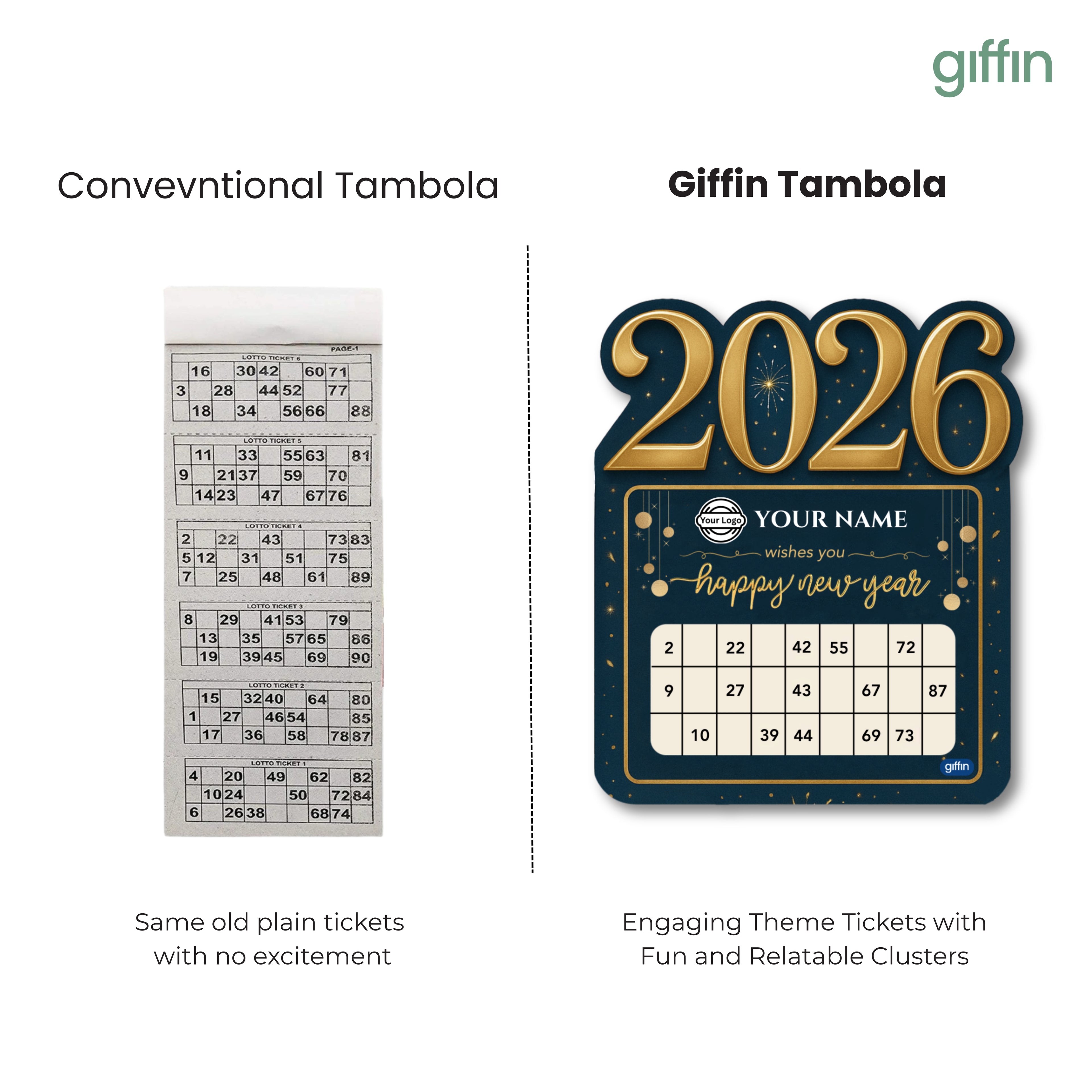 New Year 2026 Tambola Tickets (Customised)