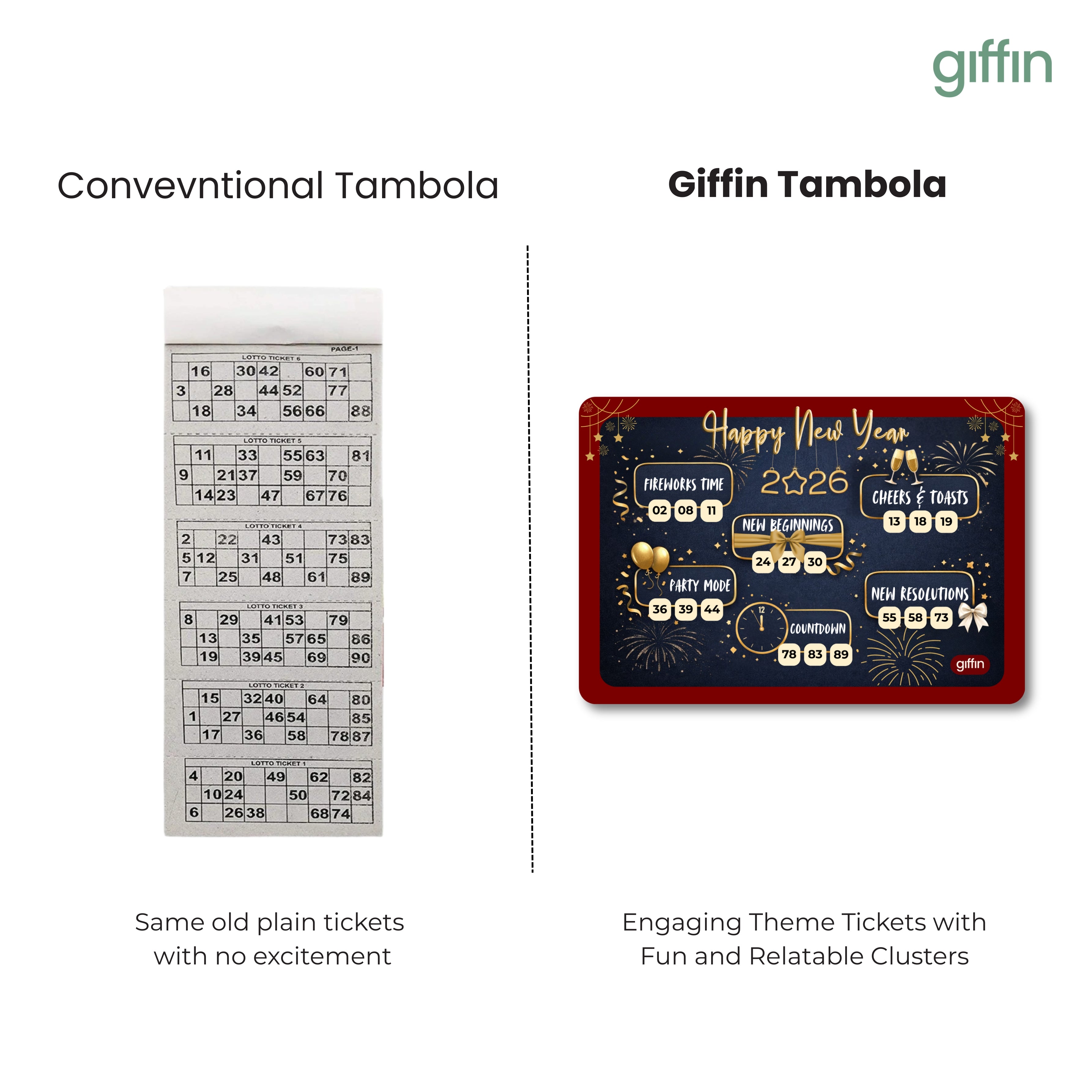 New Year 2026 Tambola Tickets