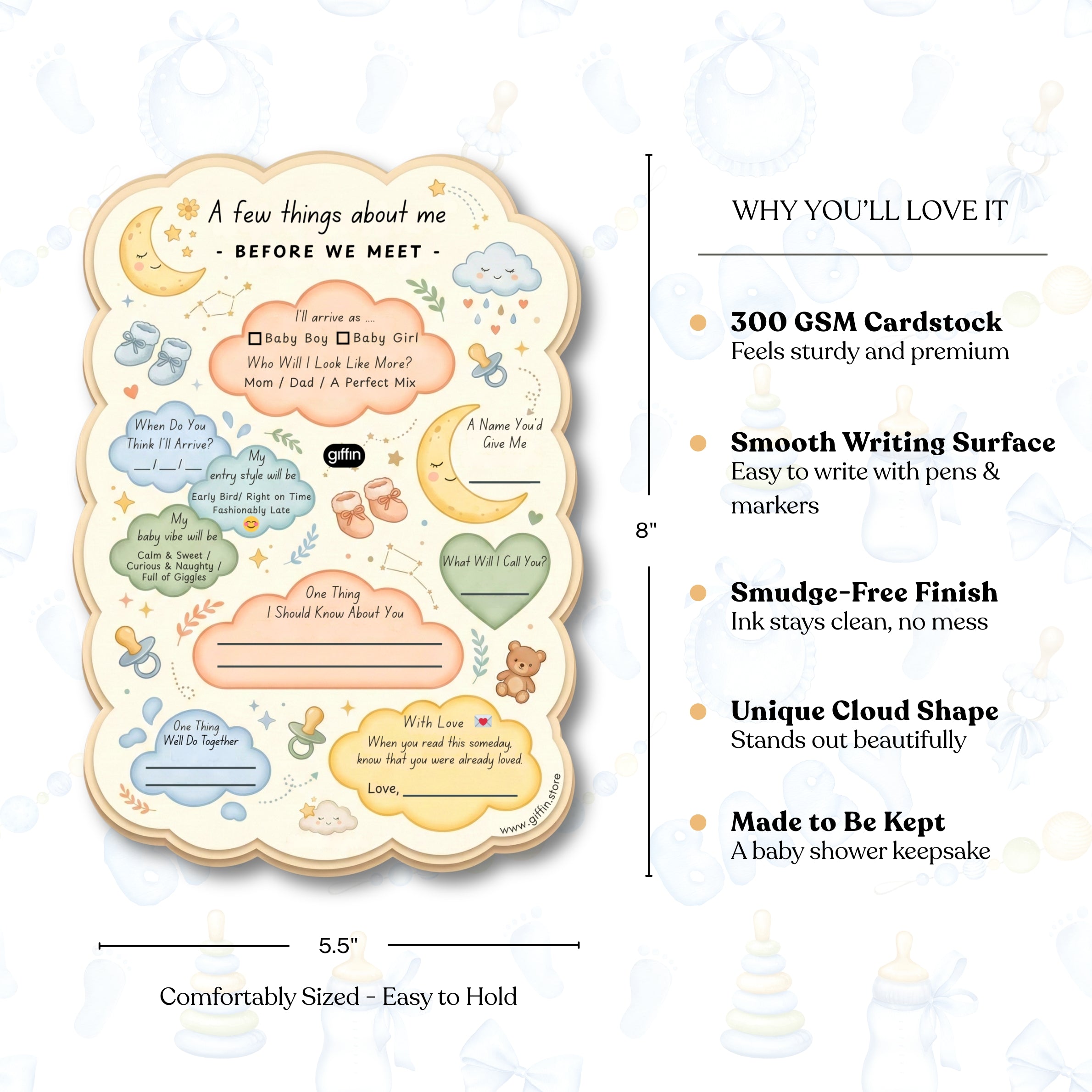 Baby Shower Prediction Cards