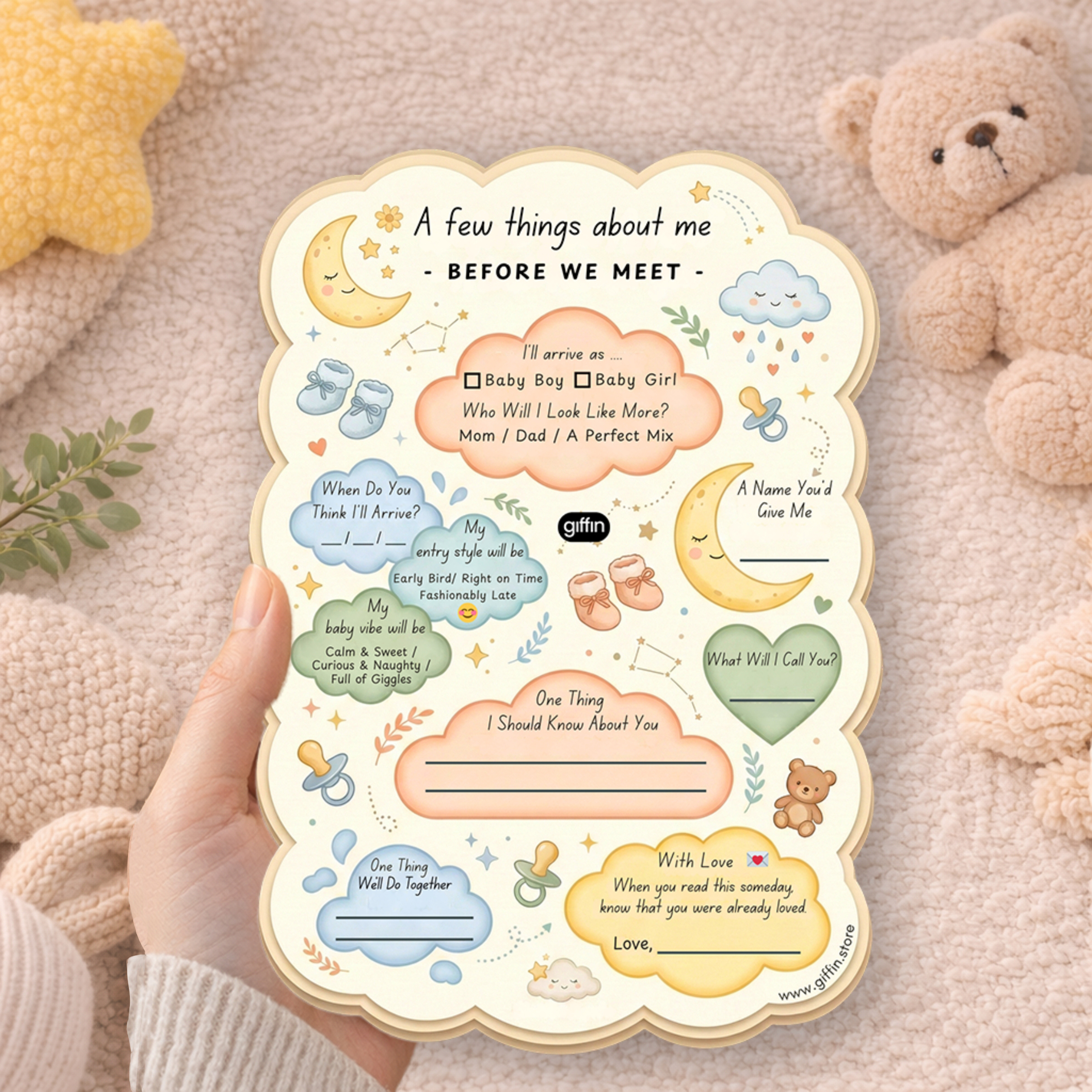 Baby Shower Prediction Cards