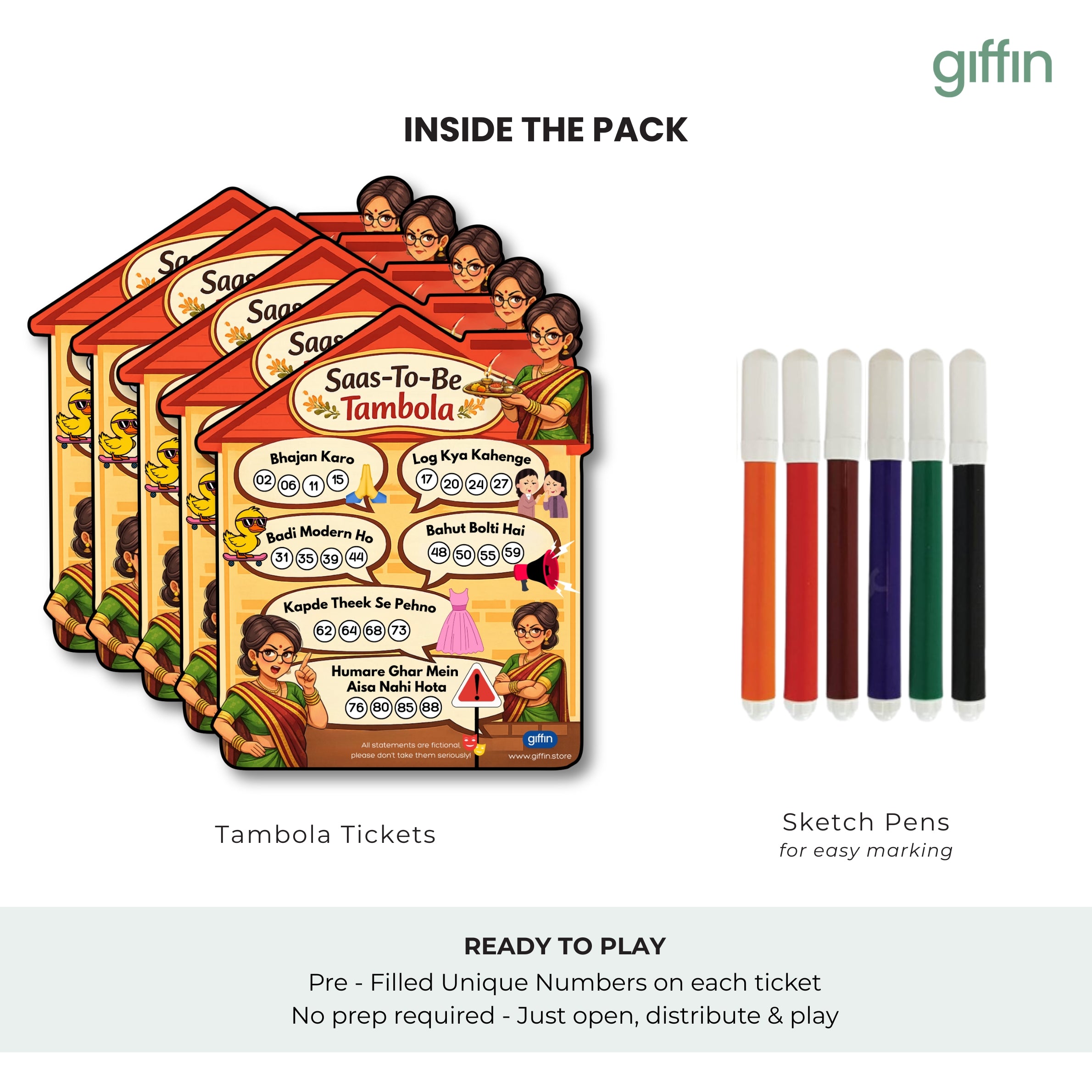 Saas-To-Be Tambola Tickets