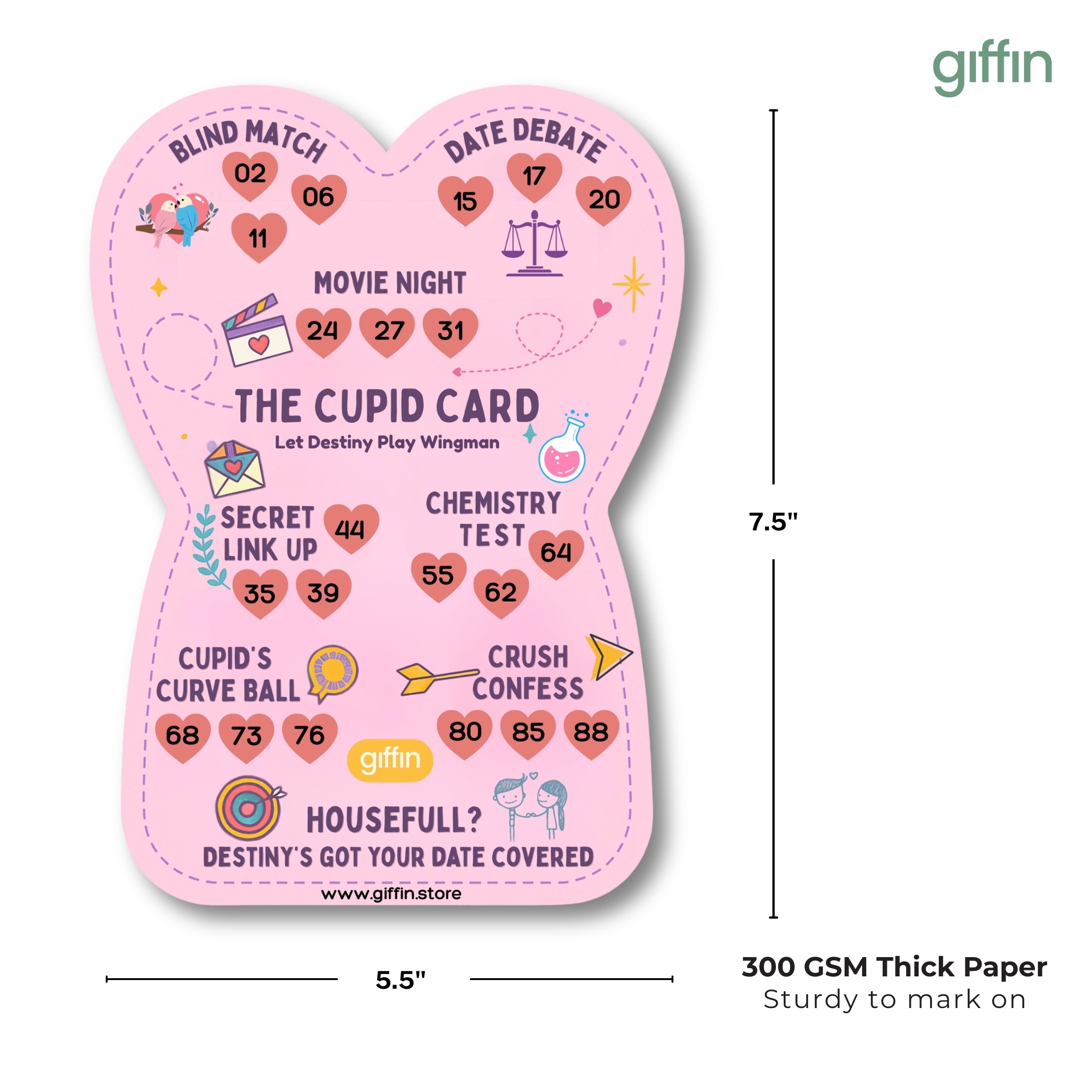 Cupid Card | Love & Romantic Theme Tambola Game