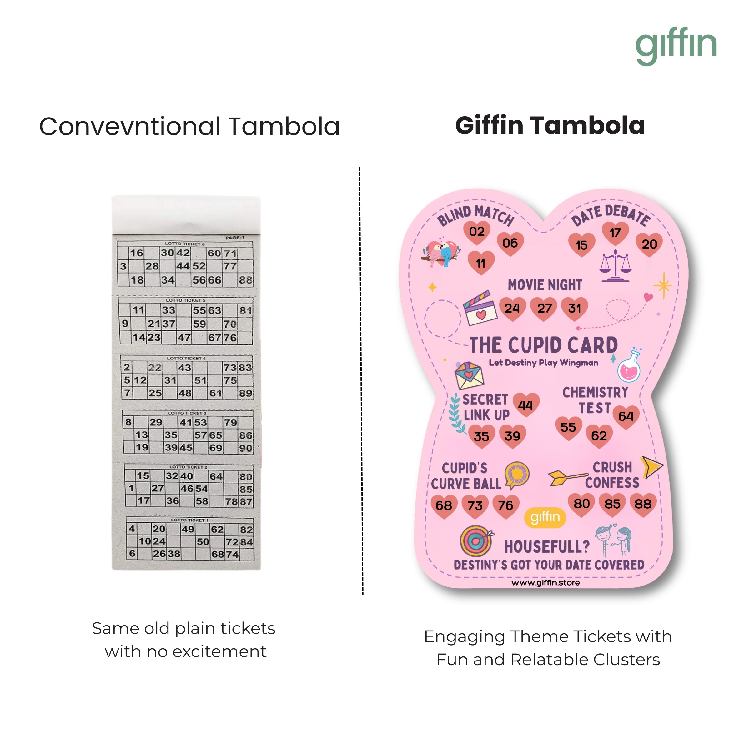 Cupid Card | Love & Romantic Theme Tambola Game