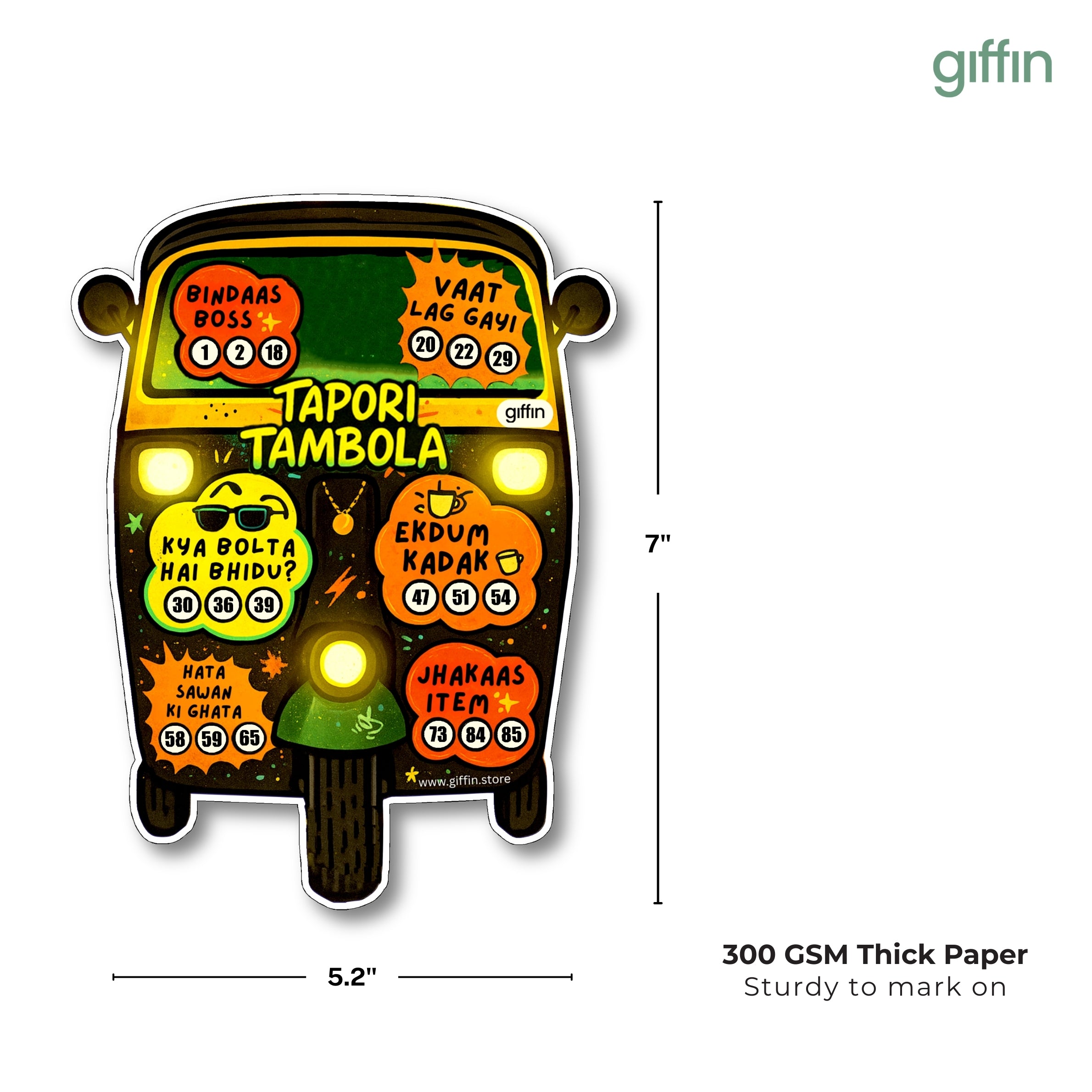 Tapori Theme Tambola Tickets