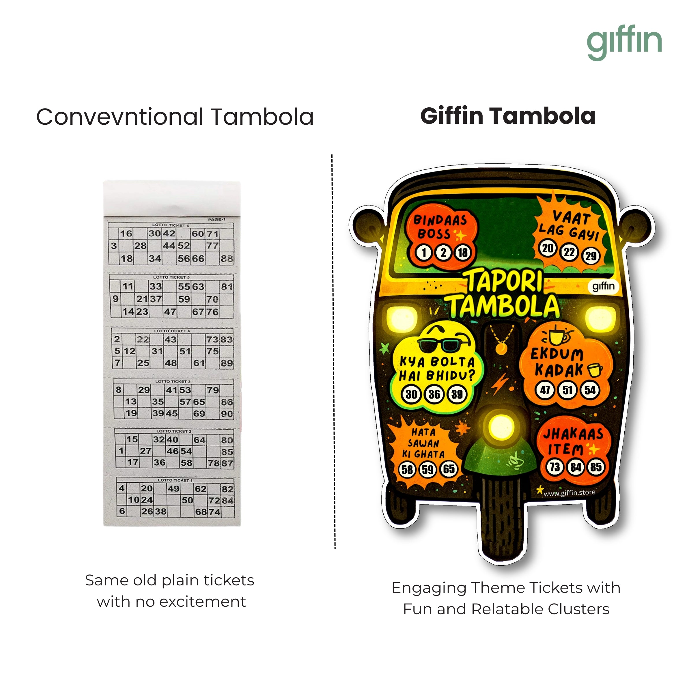 Tapori Theme Tambola Tickets