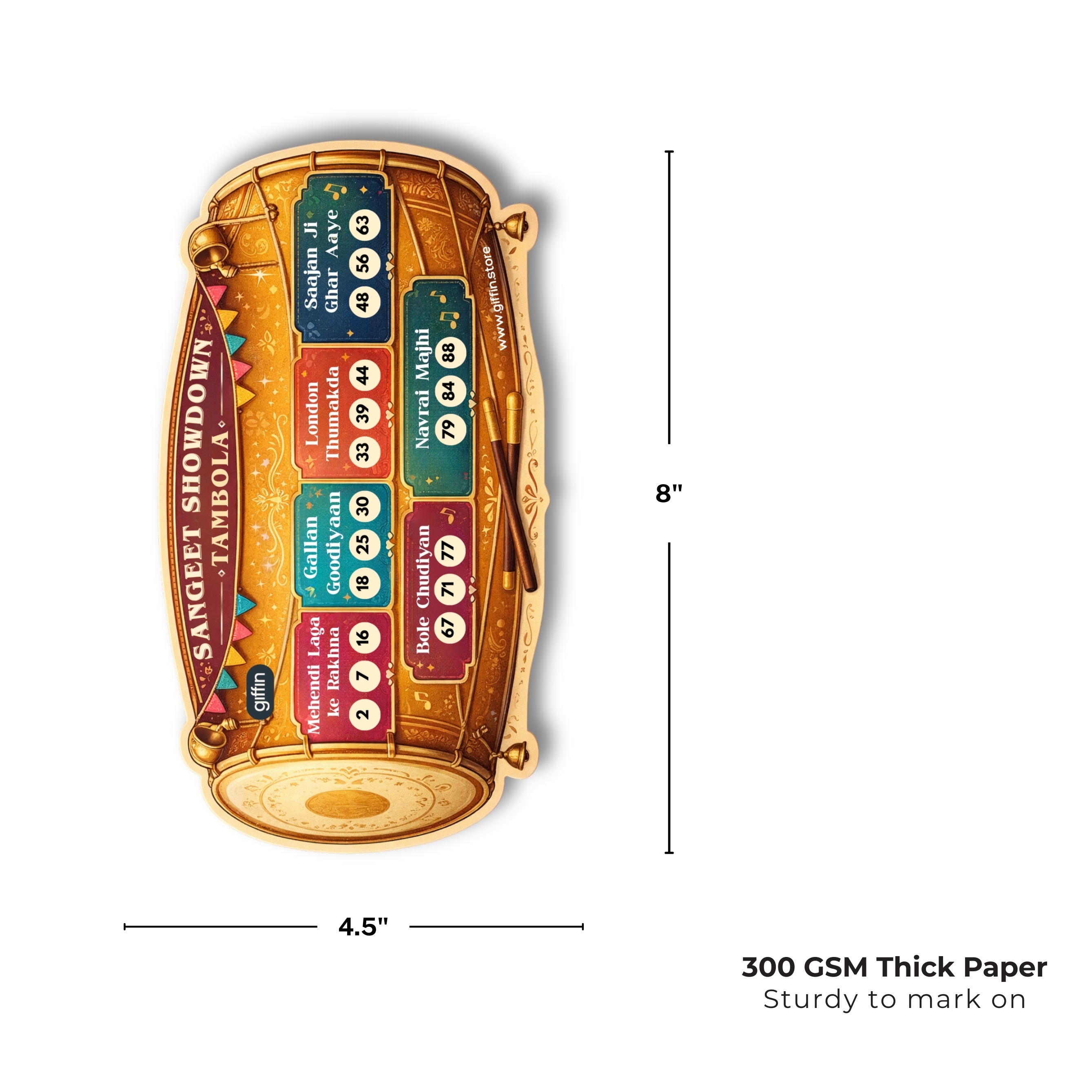 Sangeet Showdown Tambola Tickets – Wedding & Mehendi Party Game