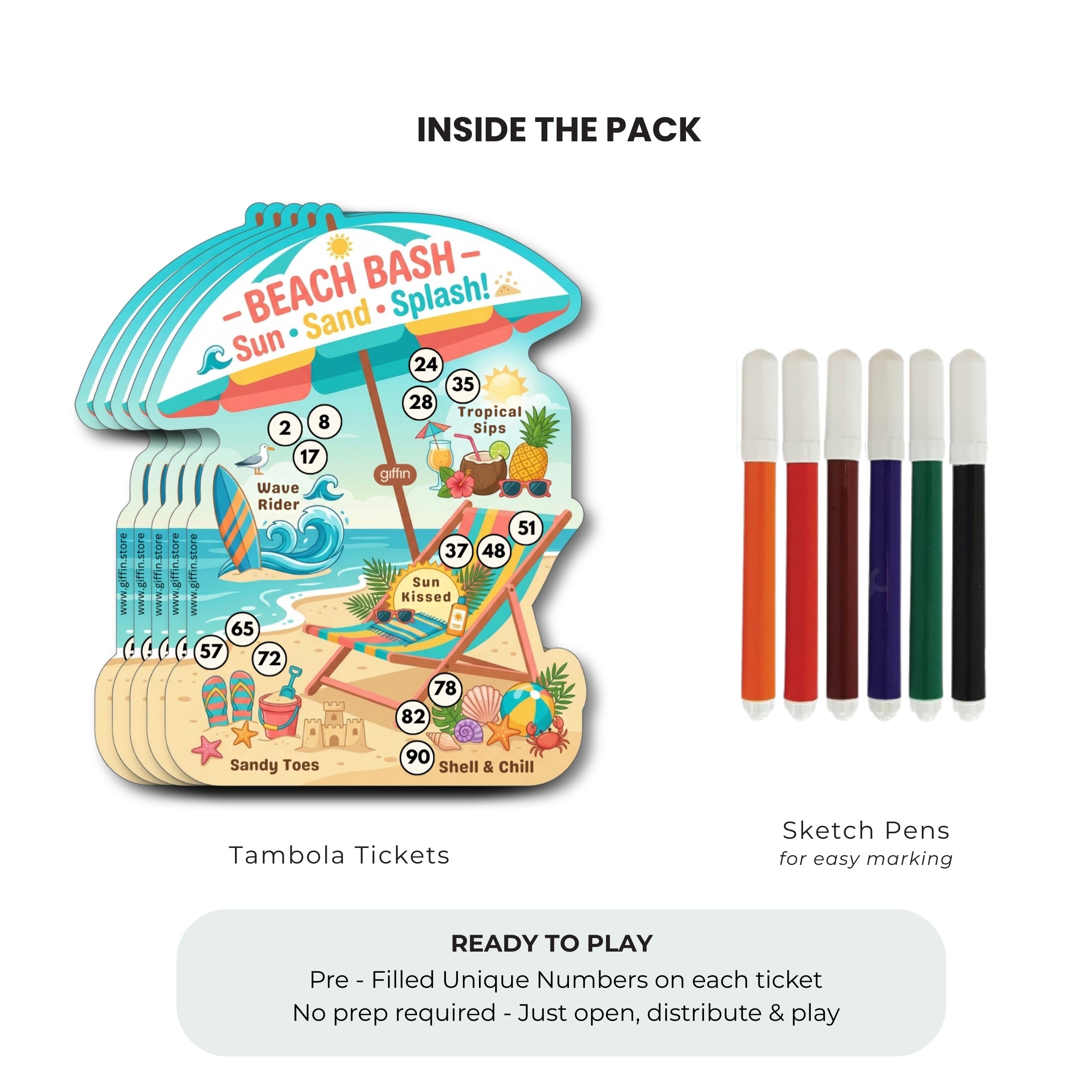 Beach Bash Tambola Tickets