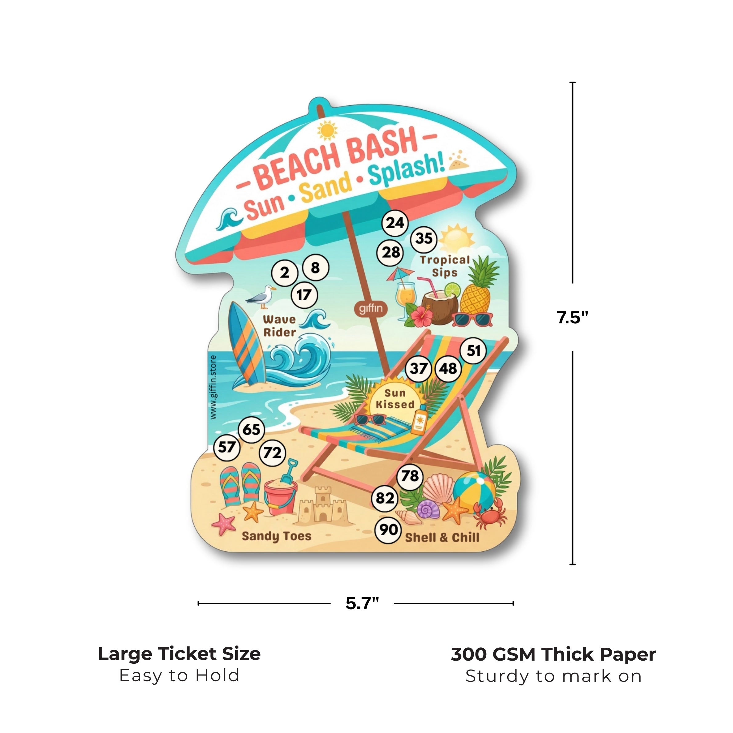 Beach Bash Tambola Tickets