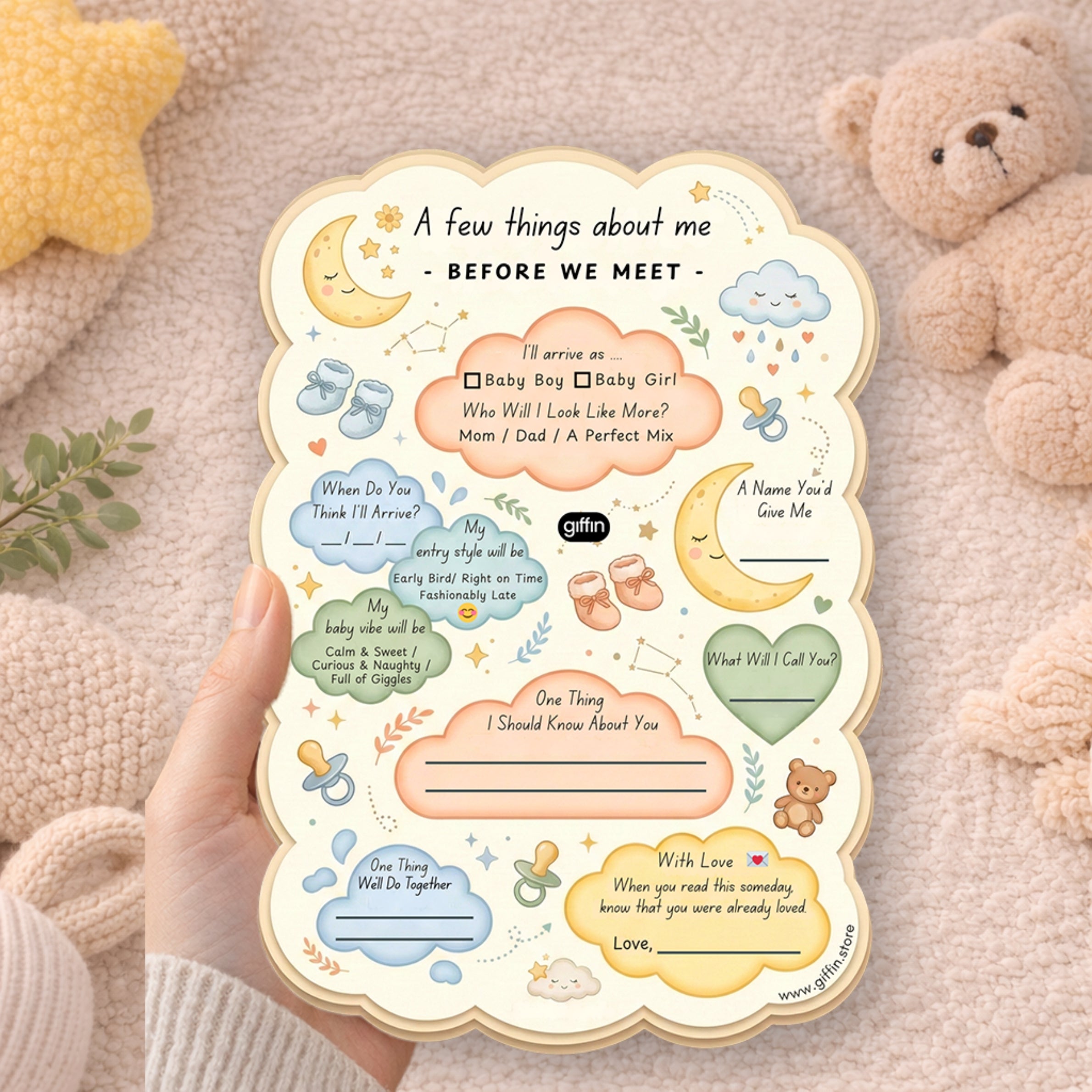 Baby Shower Prediction Cards