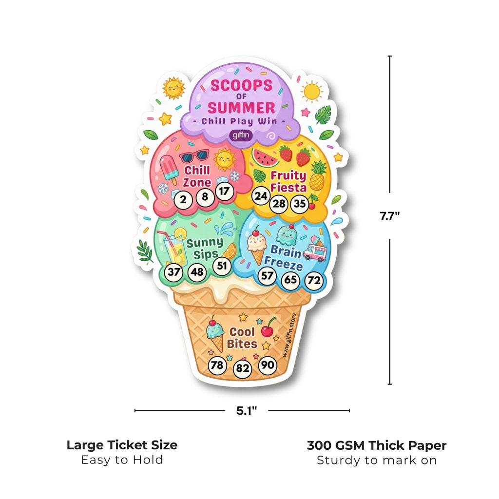 Scoops of Summer Tambola Tickets