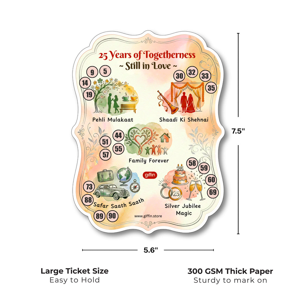 25 Years of Togetherness Tambola Tickets