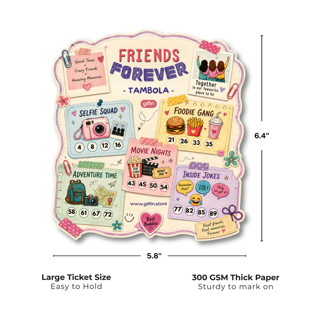 Friends Forever | Friendship Day Tambola Tickets
